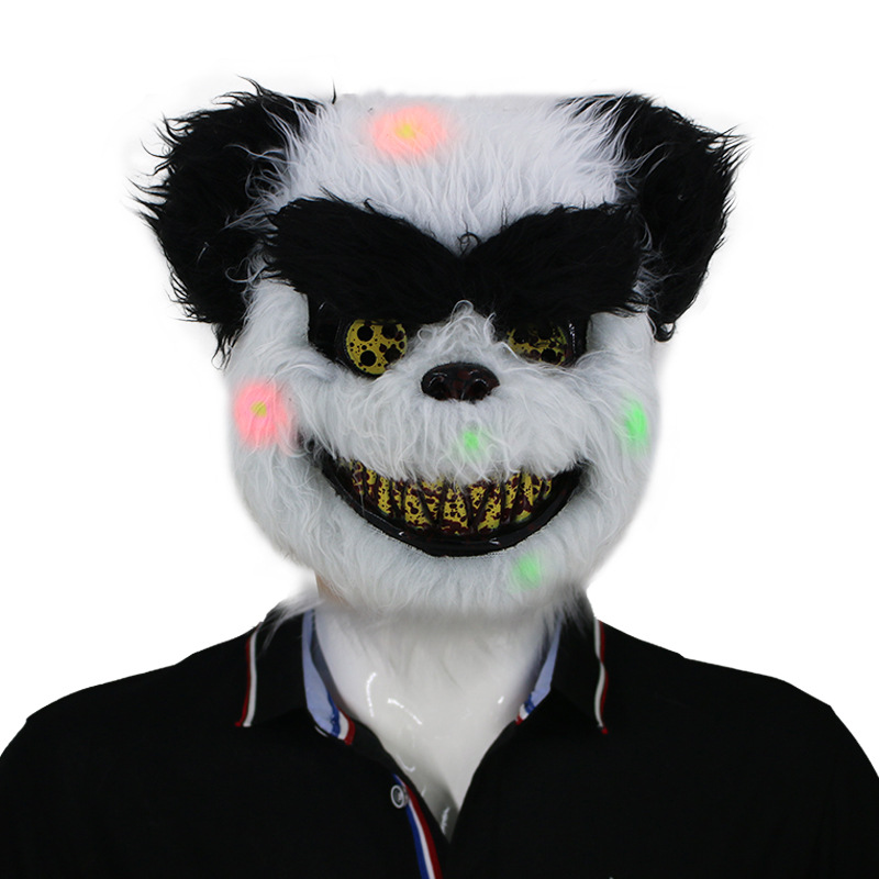 Glowing Rabbit Panda Cute Mask Masquerade Script Animal Killing Headdress Halloween Party Spoof Props