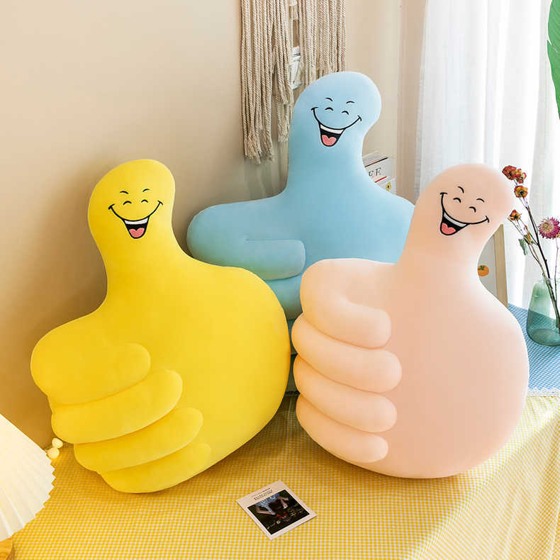 创意大拇指抱枕手势可爱超软男生款娃娃搞怪床上睡觉生日礼物女孩