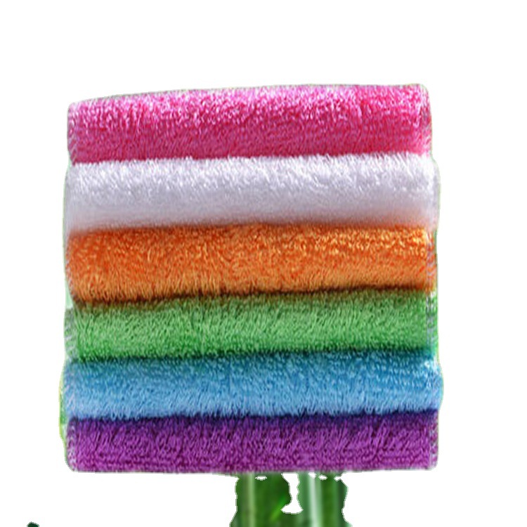 Wholesale New Bamboo Fiber Dish Towel Dishcloth Scouring Pad Stall Running Jianghu Supermarket