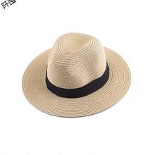 草帽子男夏天海边度假旅游遮阳沙滩帽英伦爵士巴拿马潮帽