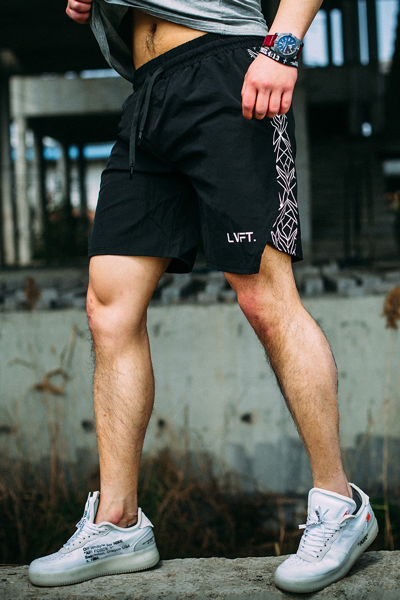 速干短裤健身运动训练跑步裤男肌肉男休闲透气时尚五分裤