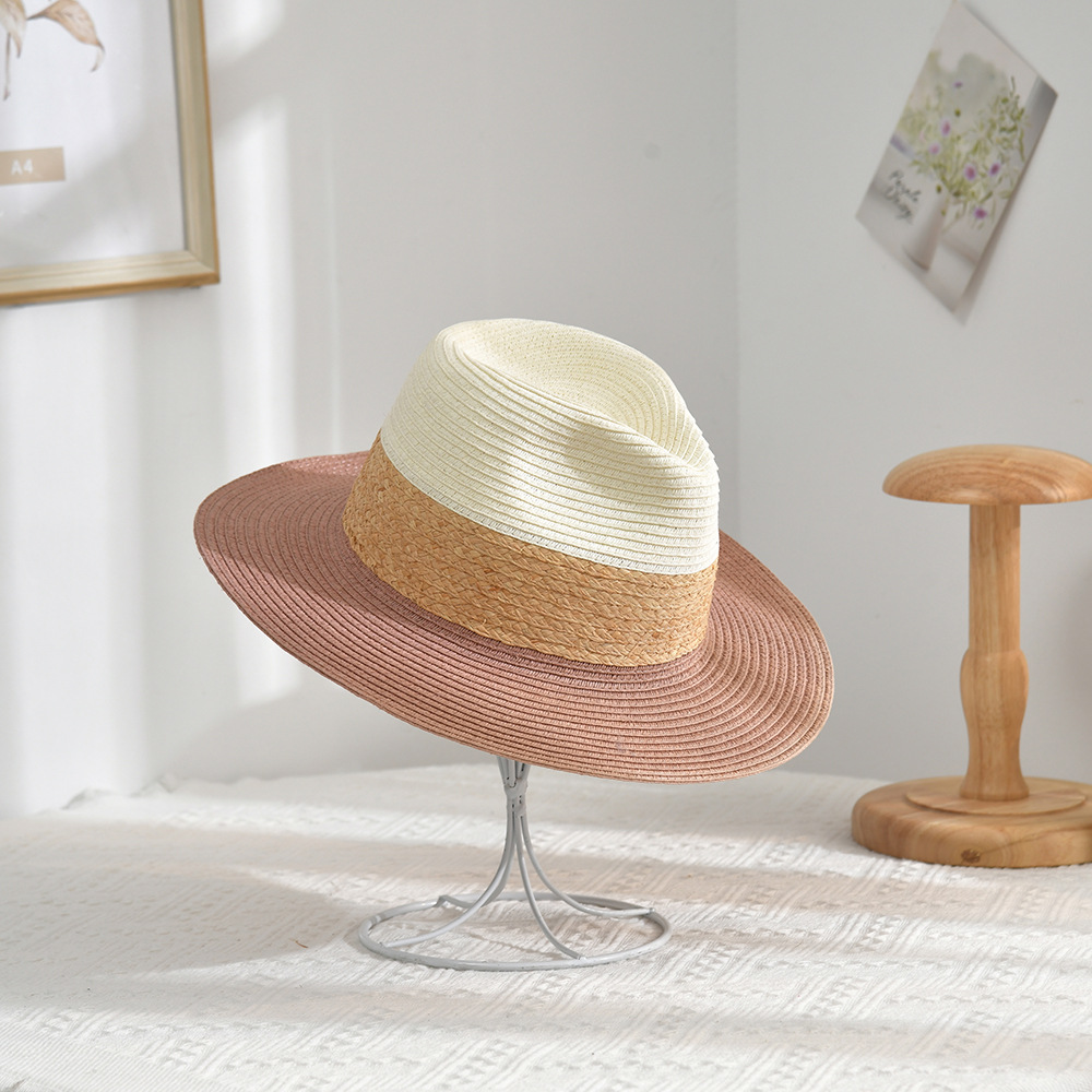 Straw Hat Women's Summer Sun Protection Sun Hat Beach Hat Western Style French Classic Style Ribbon Bucket Hat Billycock Wholesale