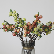 摄影道具家居装饰餐桌花艺装饰果子树枝仿真果实小苹果 沙果