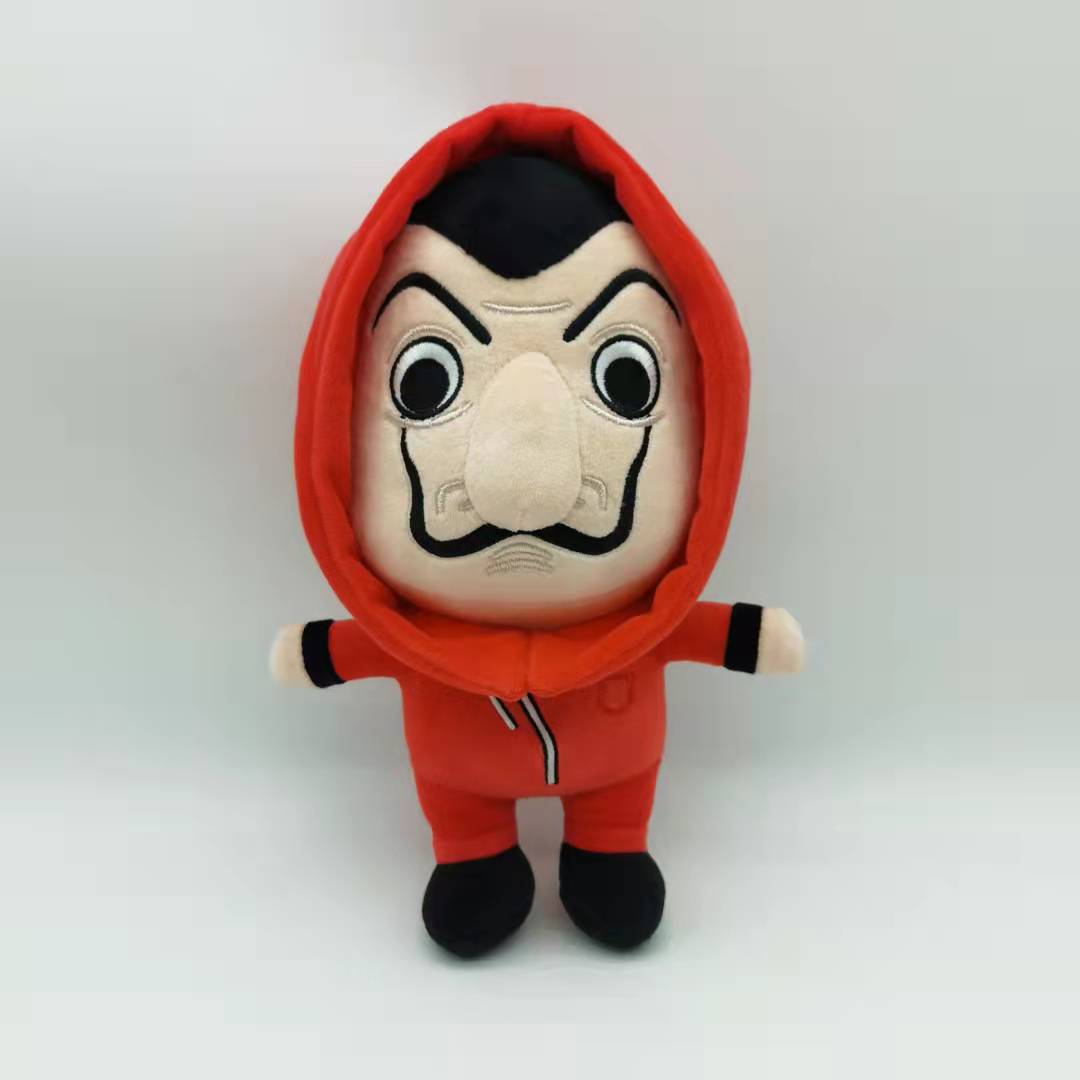 跨境新款纸钞屋玩偶la casa de papel 毛绒玩具纸房子礼物礼品