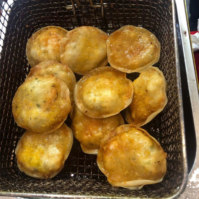 高善月亮虾饼香煎鲜虾饼虾仁墨鱼肉粒油炸小吃点心10个*15盒 商用