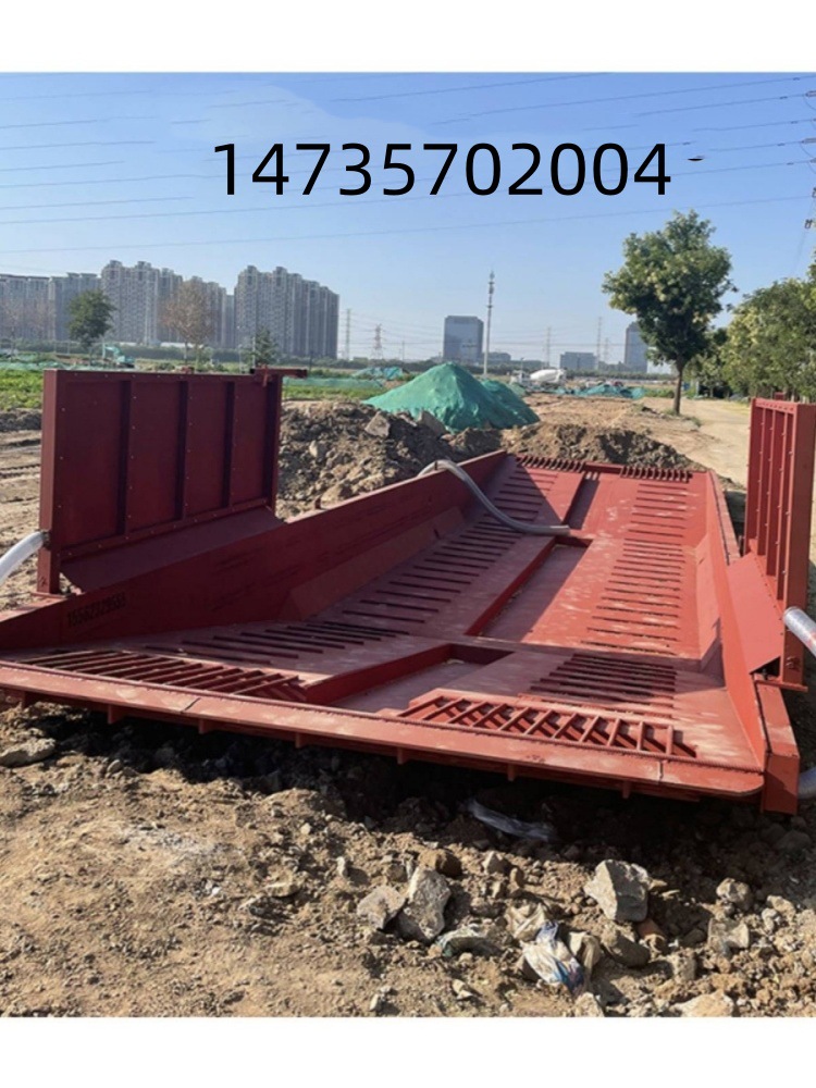 黑龙江工地洗车机 煤矿沙场搅拌站可移动洗车池 船式洗轮洗车槽