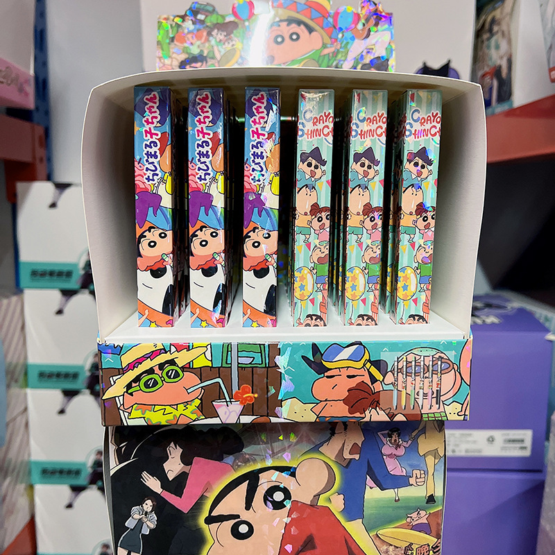 西米6618蜡笔小新盲盒笔黑色水笔可爱动漫按动中性笔0.5mm卡通