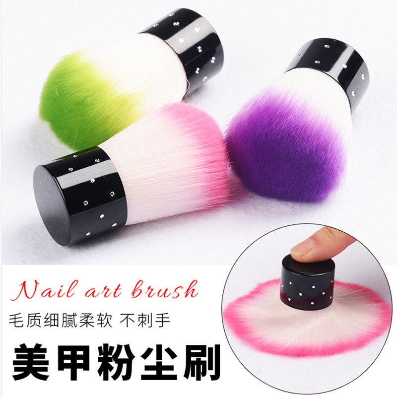 美甲粉尘刷化妆美容粉尘刷长柄刷子打磨软毛除尘做指甲清洁刷工具