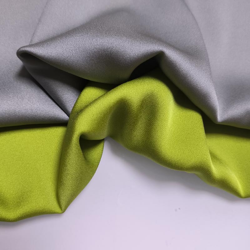 19姆米弹力双乔面料弹力真丝双乔绉多种颜色现货服装面料绿色灰色