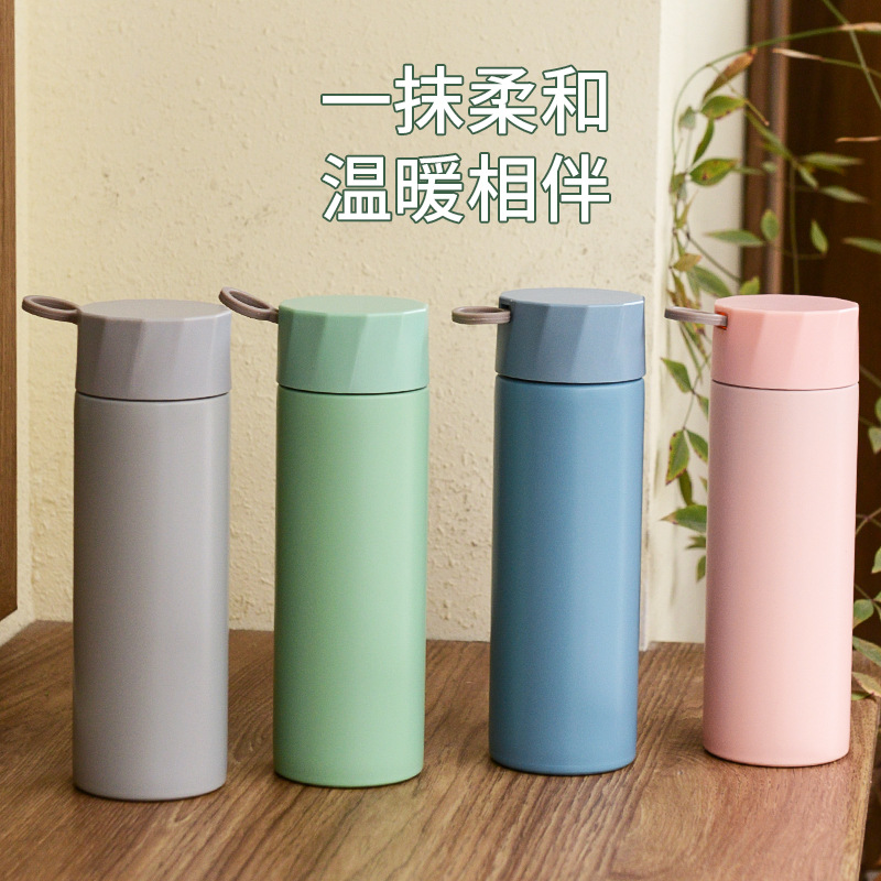Portable Mini Children‘s Thermos Mug Stainless Steel Straight Cup Male and Female Primary School Students Tumbler Pocket Cup Wholesale Customization
