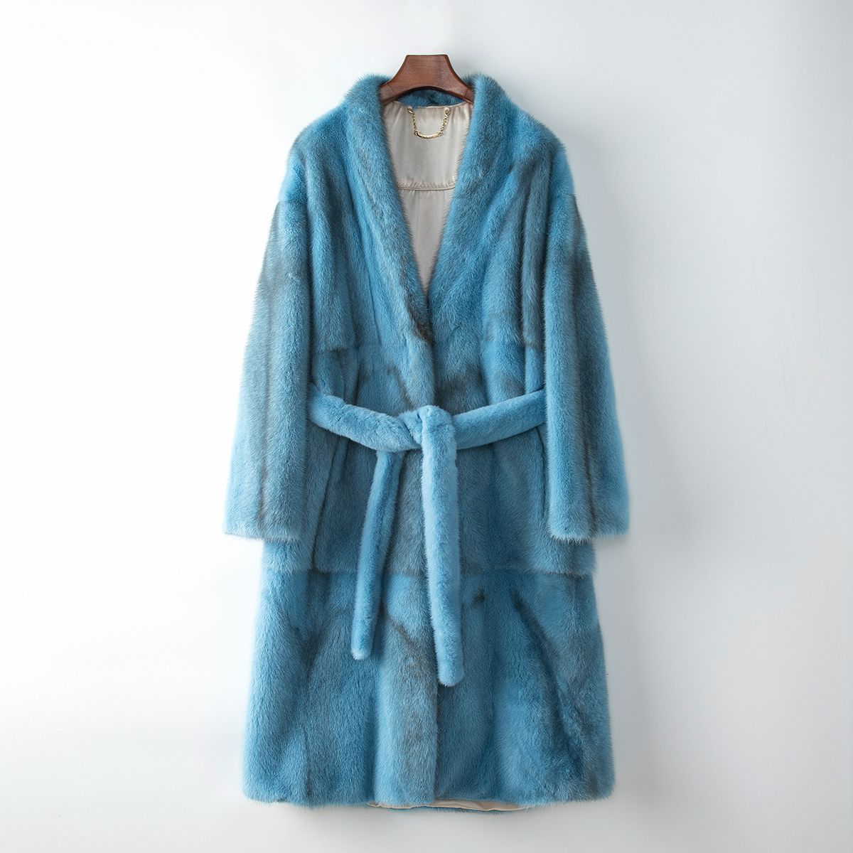 少量服饰100%水貂毛2024海宁皮草外套新款女式长款整貂裘皮大衣女