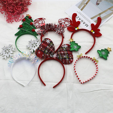 圣诞节发箍头饰鹿角头扣装扮派对趴体头箍节日气氛发饰