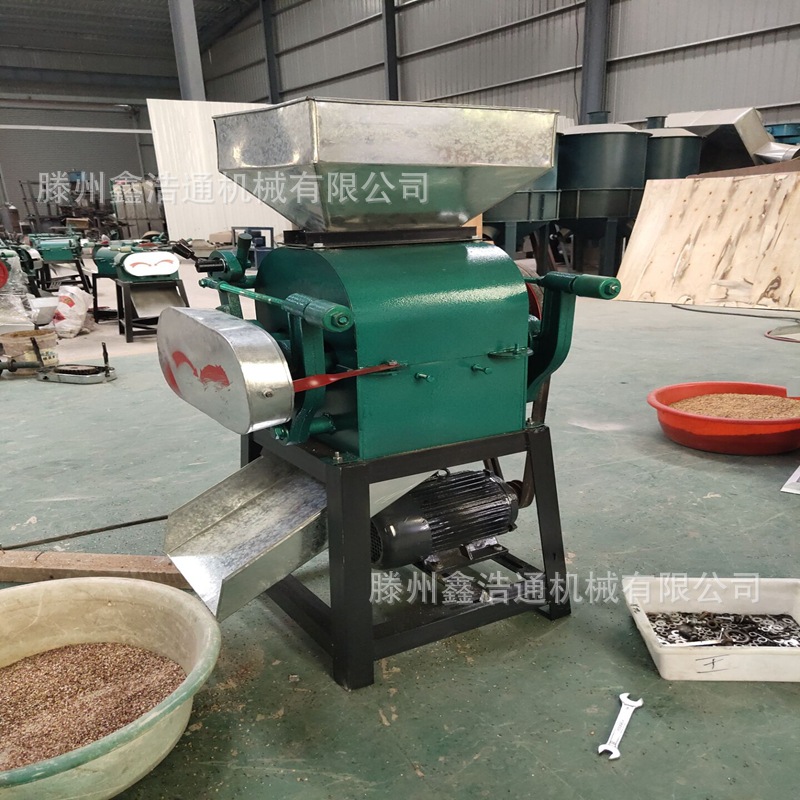 小麦压片机 双齿辊式酿酒粮食破碎机 高粱玉米小麦黄豆压扁挤扁机