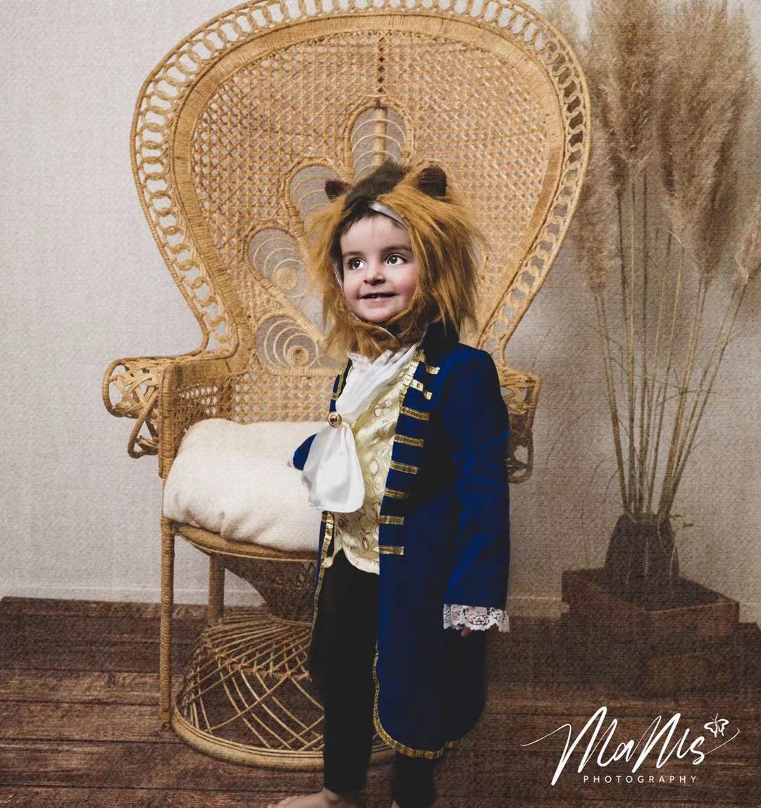 跨境美女与野兽儿童童话故事人物cosplay扮演演出表演服装