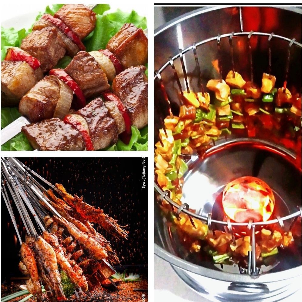 烧烤炉子家庭版碳烤熏肉白钢吊烤炉家用烤鸡无烟高腰