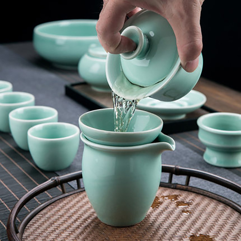 景德镇公道杯汝窑茶海 陶瓷功夫茶具配件公杯 茶道配件开片茶杯
