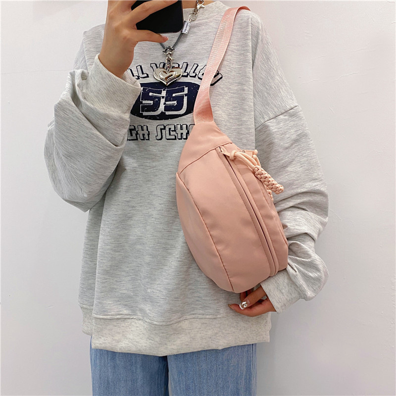 South Korea Ins Style Large Capacity Shoulder Bag Bag Female College Style Simple All-Match Dumpling Bag Girl Students' Crossbody Bag