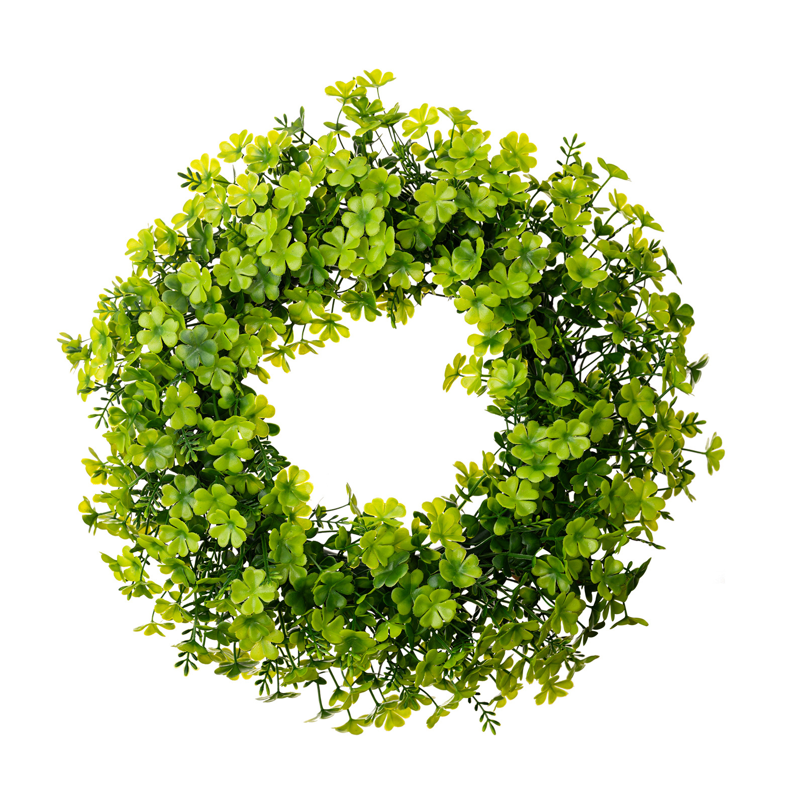 New St. Patrick's Day Decoration Supplies Four-Leaf Clover Green Garland Green Leaf Festival Welcome Door Hanging Wreath