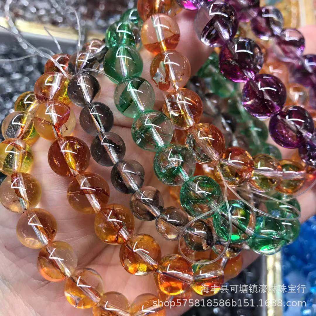 新品厂家批发凤羽水晶手链 多种颜色 体带凤羽毛片 实物实拍-阿里巴巴