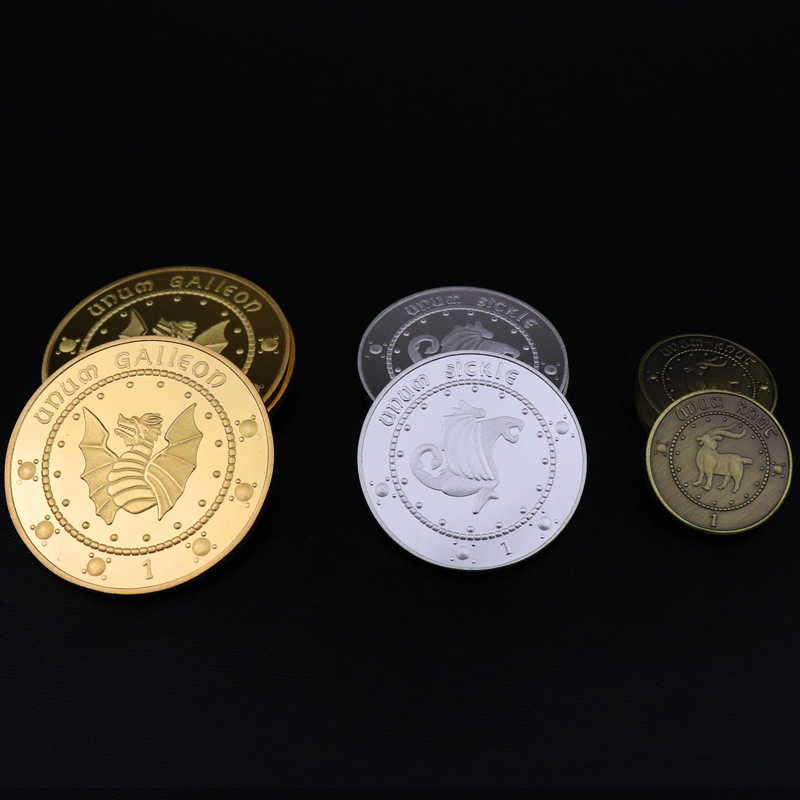 哈利波特纪念币cos收藏魔法巫师生日圣诞礼物周边硬钱古灵阁金币