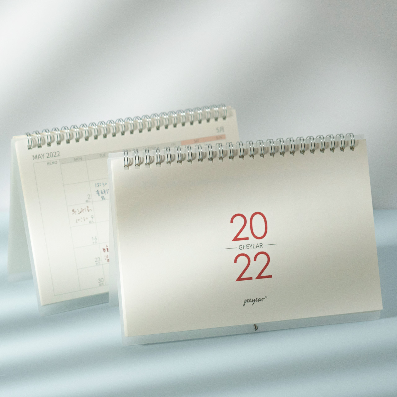 2022年可折叠台历 创意简约商务办公月历桌面工作打卡小日历本计