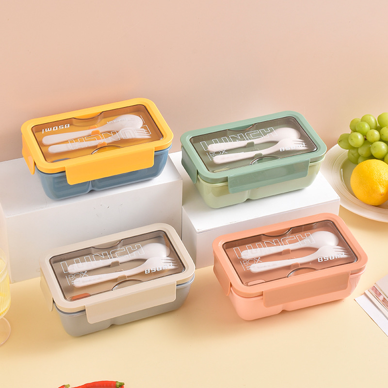 bento box sealed leak-proof microwave oven heating family color good-looking lunch box student lunch box daily necessities