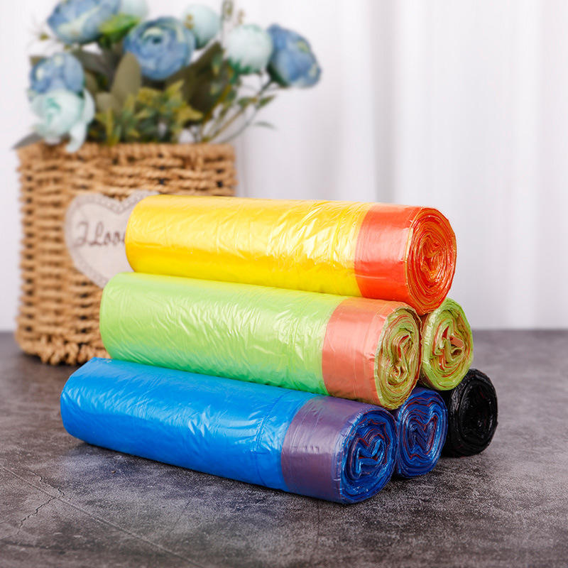 厂家批发彩色家用手提式垃圾袋加厚自动收口厨房式抽绳居家垃圾袋