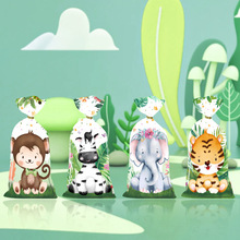 跨境新品动物森林OPP糖果袋玻璃纸礼品袋儿童饼干袋印花opp平口袋