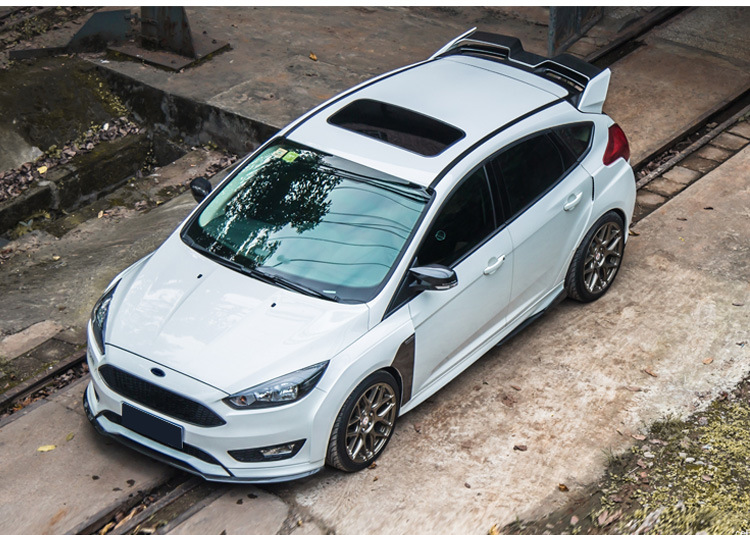 适用于15/17/18款新福克斯两厢改装sf运动大包围排气尾翼前杠后唇