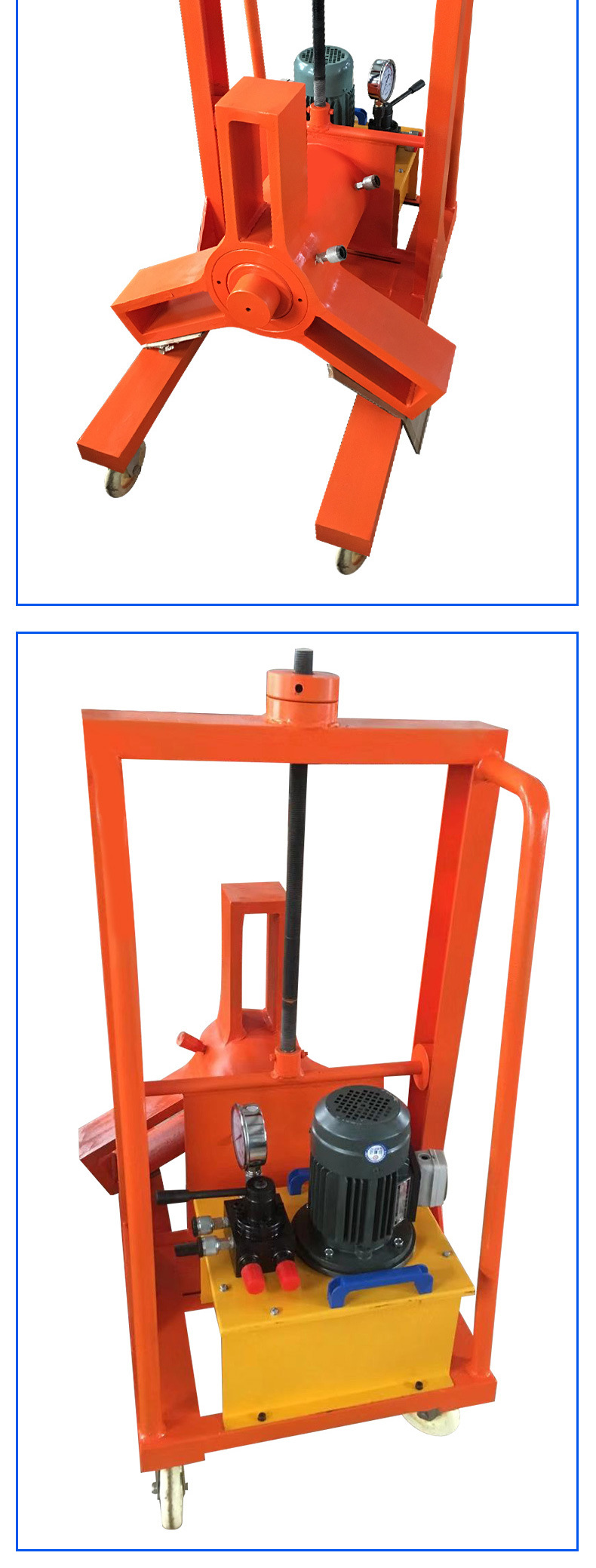 车载式拉马 小车式电动液压拉马车载移动式三爪拉马 电动液压拉马
