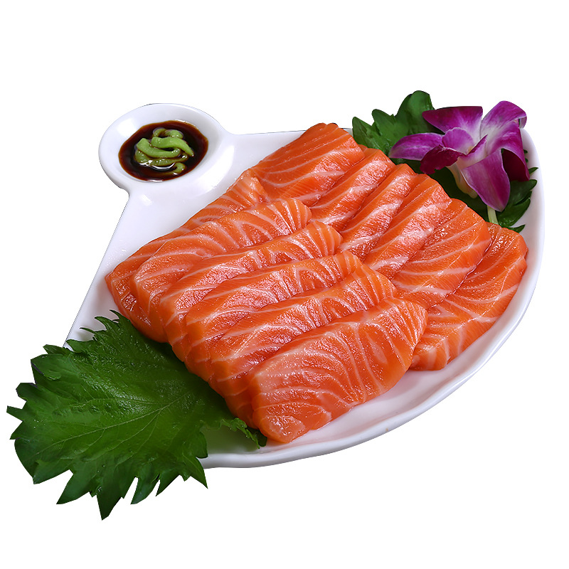 挪威三文鱼中段新鲜一整条日料食材生鱼片现切去刺身背肉冰鲜鲑鱼