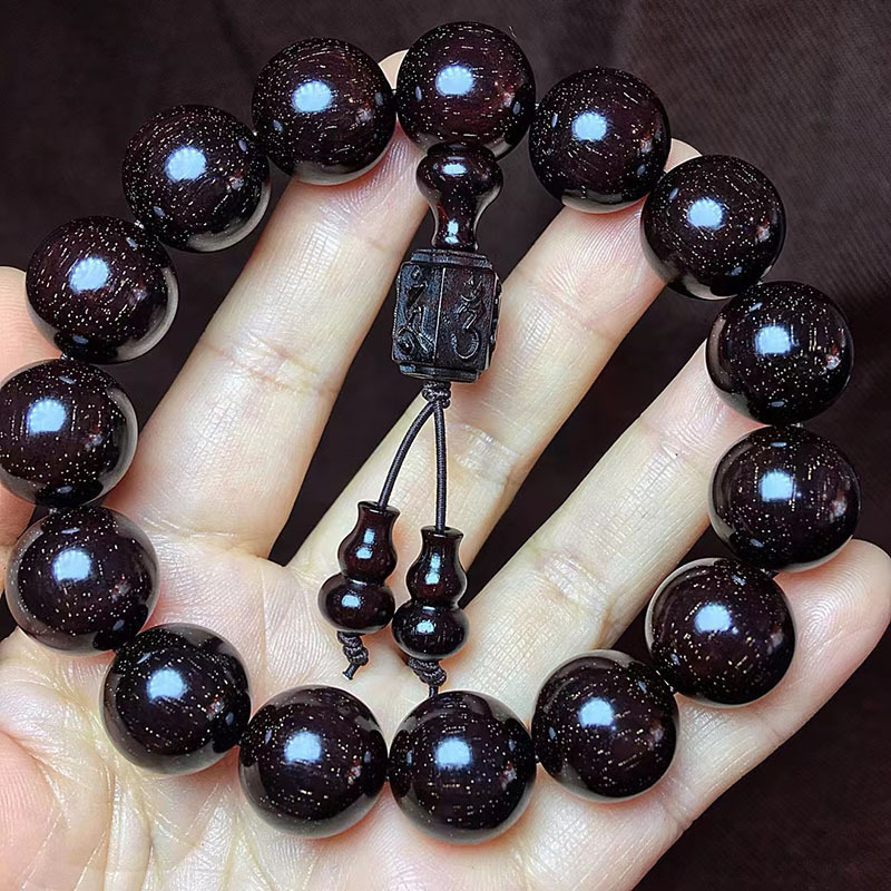 5文玩血檀木雕珠男女手链红木手串念珠 饰品-阿里巴巴