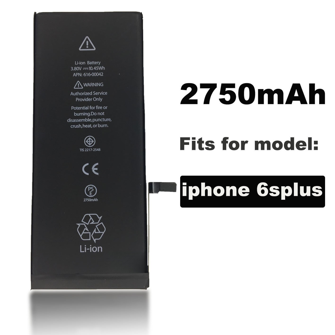 适用于苹果iPhone内置battery电池,iPhone 6splus,2750mAh无非洲