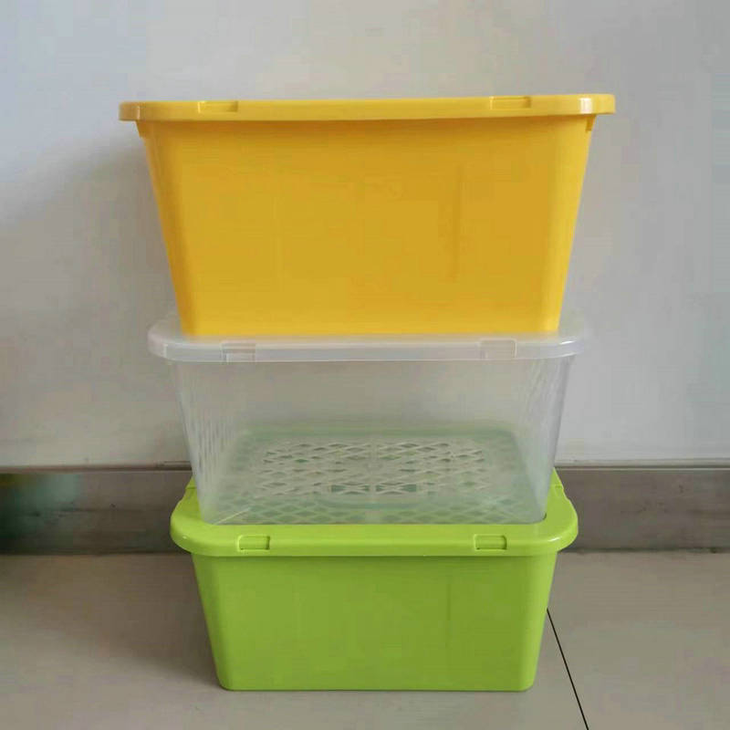 厂家批发塑料蔬果箱子 加厚水果运输塑料箱 水果店带盖塑料水果箱