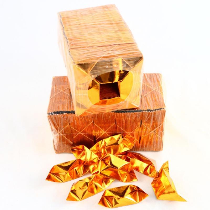 金元宝半成品批发切角纸手工烧纸清明节锡箔纸纸钱金银纸元宝折纸