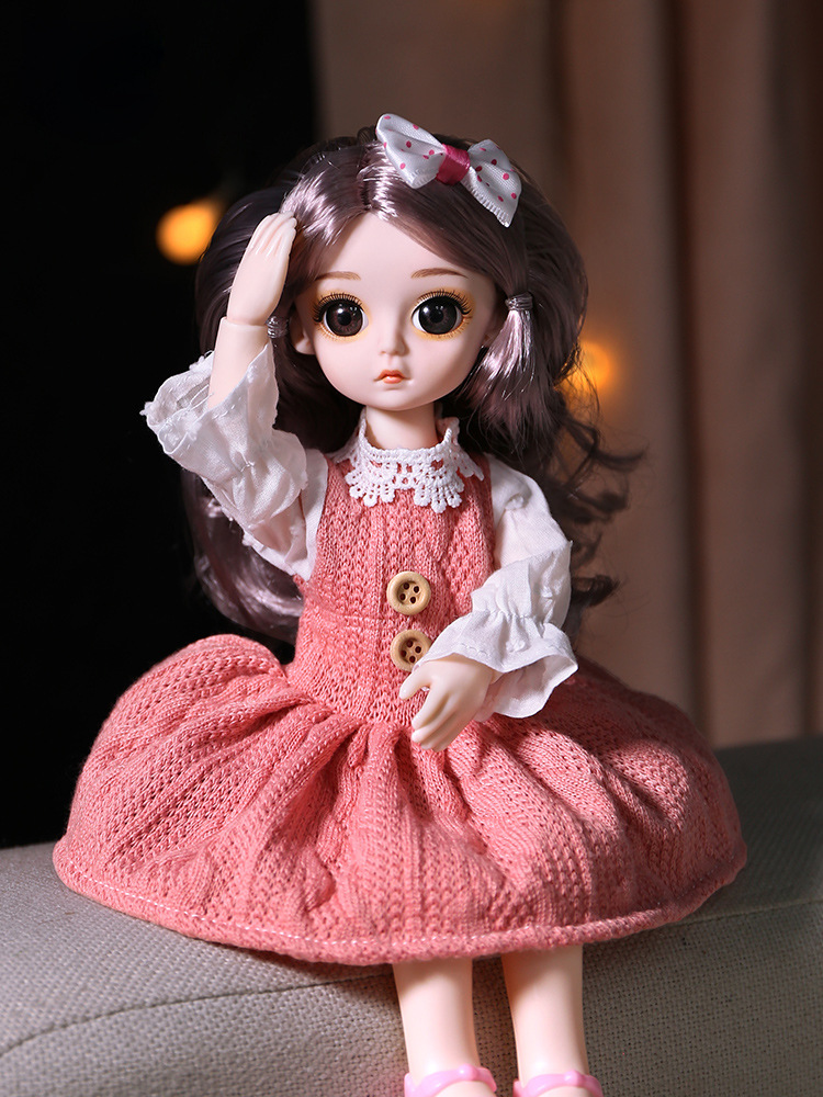 新款30厘米cm娃娃摇蓝洋娃娃套装小女孩公主大号儿童软胶人偶玩具