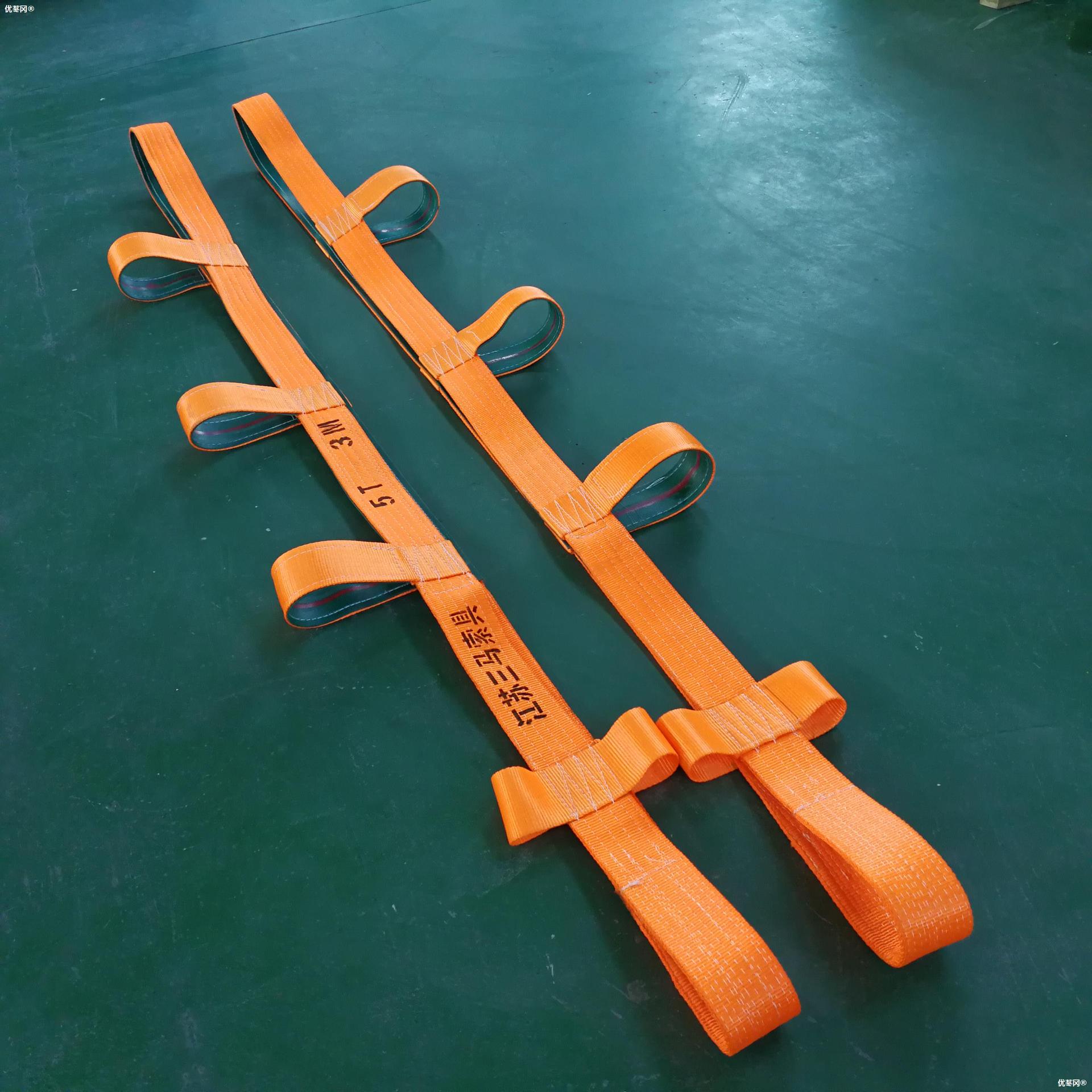 三马索具供应耐磨吊装带5t裸包玻璃专用吊带5吨涤纶玻璃吊带吊具
