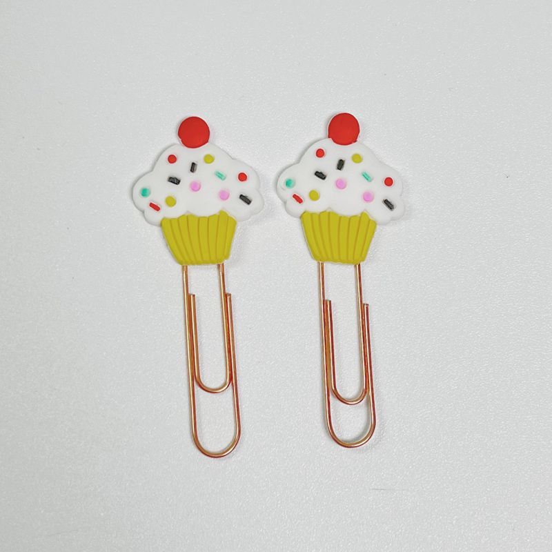 Creative Cartoon Clip Wholesale Cute Bookmarks Metal Paper Clip Student Gift Rose Gold Shaped Paper Clip