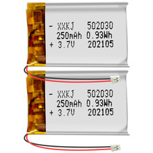 XXKJ502030有msds/un38.3报告250mAh聚合物锂电蓝牙充电电池