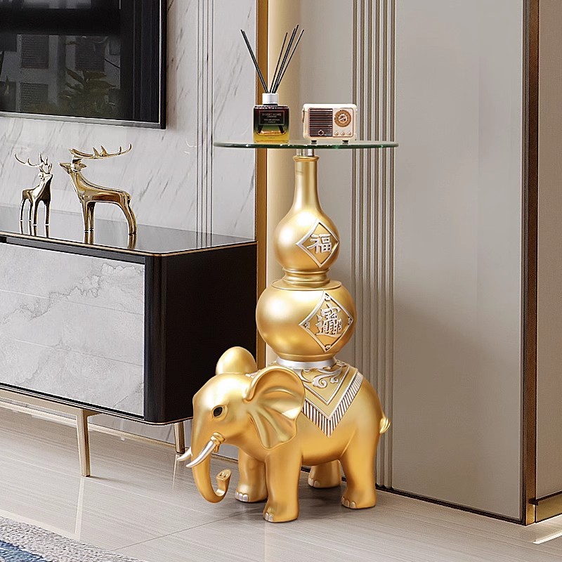 大象葫芦落地摆件电视柜两边大型乔迁新居礼品客厅装饰品玄关收纳