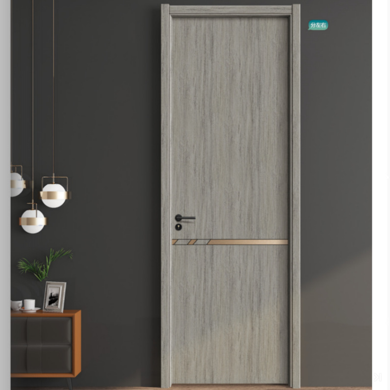 工厂直供 免漆碳晶板 多层夹板实木门 房间平开门 卧室隔音加厚