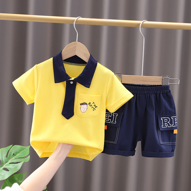 男宝宝夏装套装1洋气2男童装3夏款4小童5周岁小男孩夏季两件套潮
