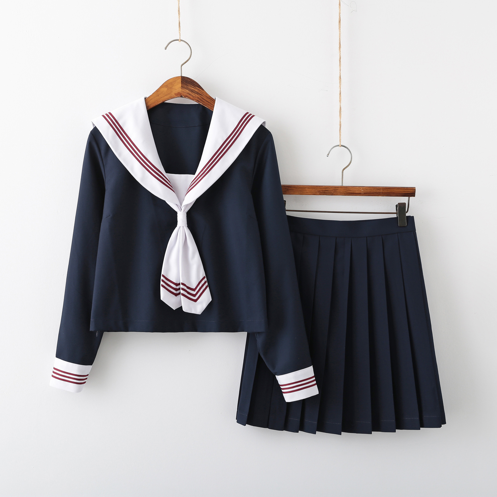 jk制服基础款水手服套装不良jk水手服白领赤三本学院风学生装套装