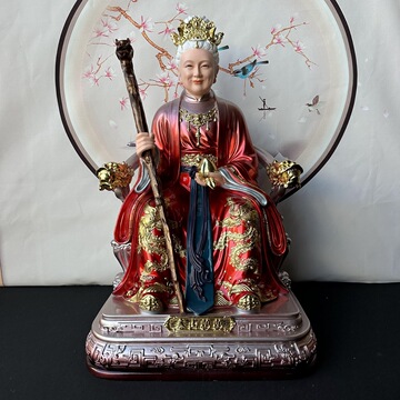 批发铜彩泰山奶奶神像碧霞元君泰山娘娘圣母客厅居家招财供奉摆件