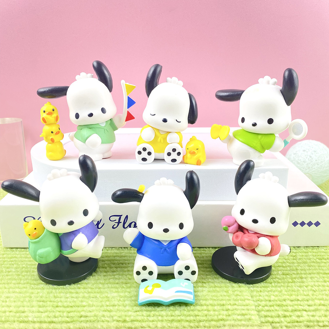 三丽鸥手办盲盒 美乐蒂库洛米玉桂狗帕恰狗玩具公仔汽车蛋糕摆件