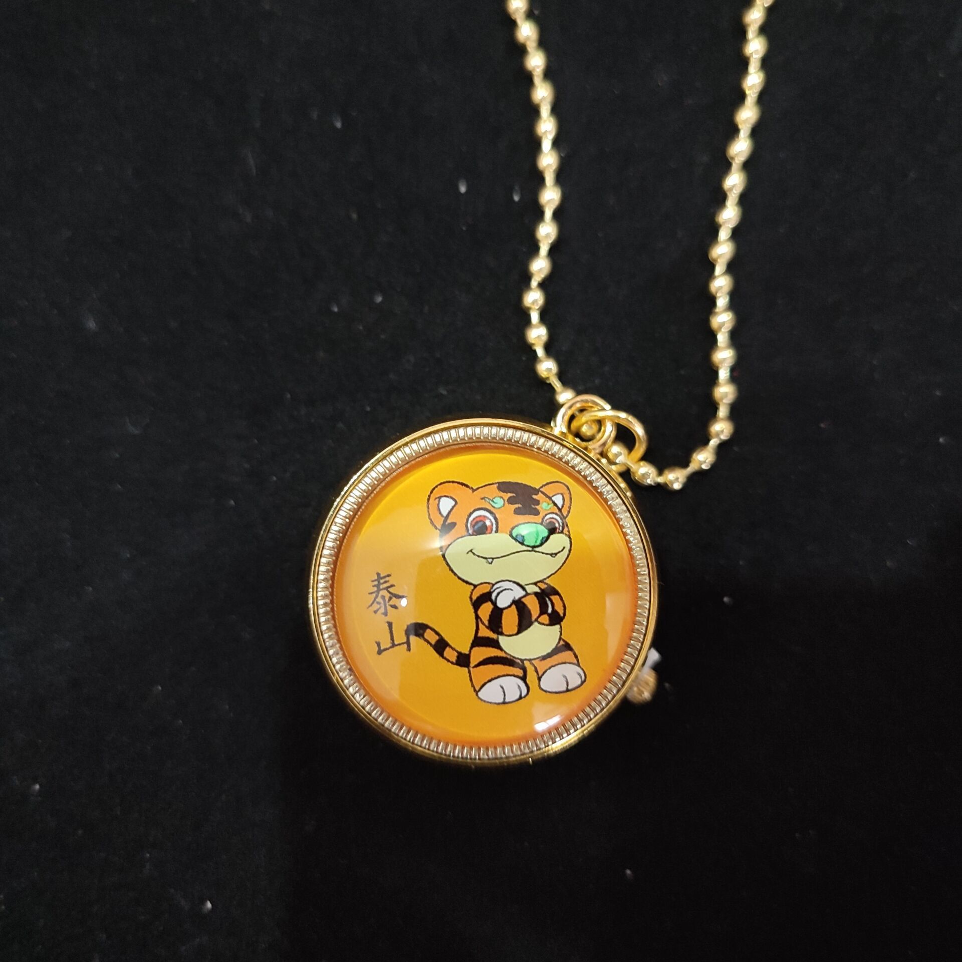 Hot Selling Cartoon Rotating Pocket Watch Necklace Watch Children's Pocket Watch Twelve Zodiac Gyro Rotating Watch