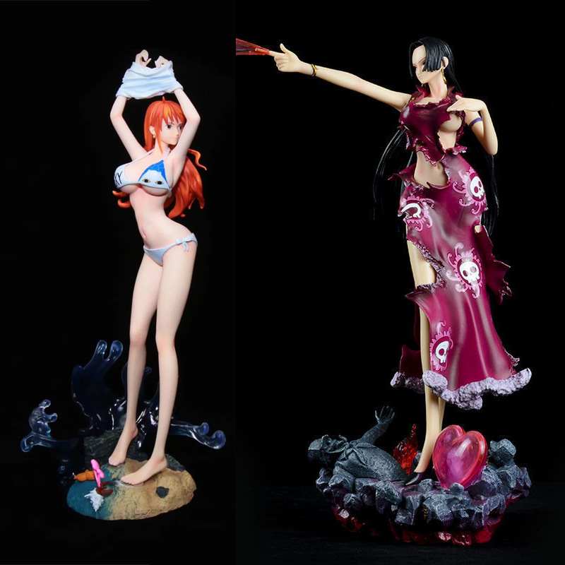 海贼 七武海 gk 汉库克 爆衣女帝 绅士 可发光 雕像 盒装手办模型