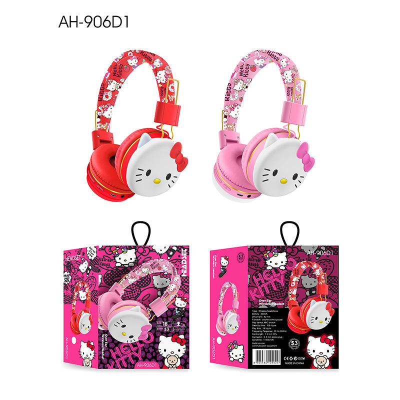 ah-906d1 new private model head-mounted bluetooth headset foldable wireless sports game headset for conversation