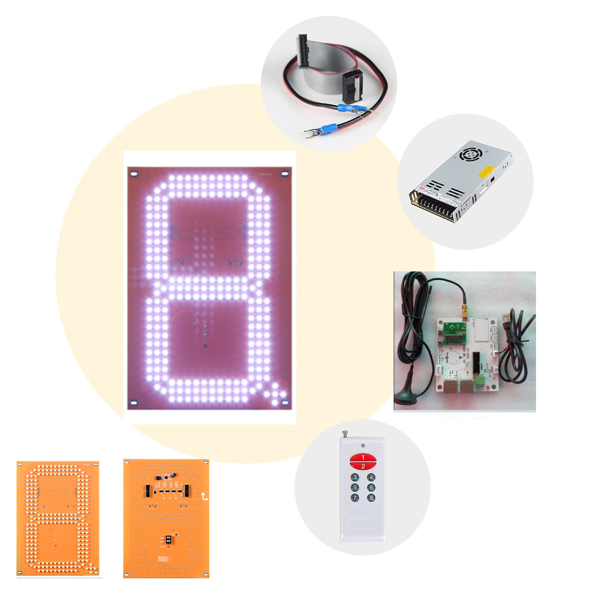 器一,油价牌正常工作基本配件:10英寸led数字板店铺所有产品不含税运