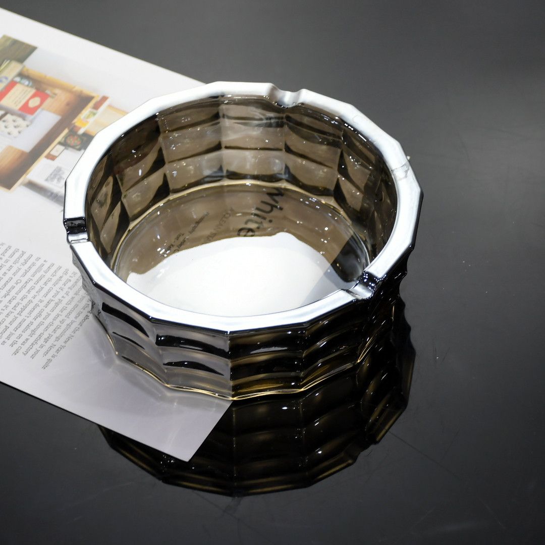 加厚大口径欧式矩形切面烟灰缸办公室用烟碟百货赠品店货源烟灰缸